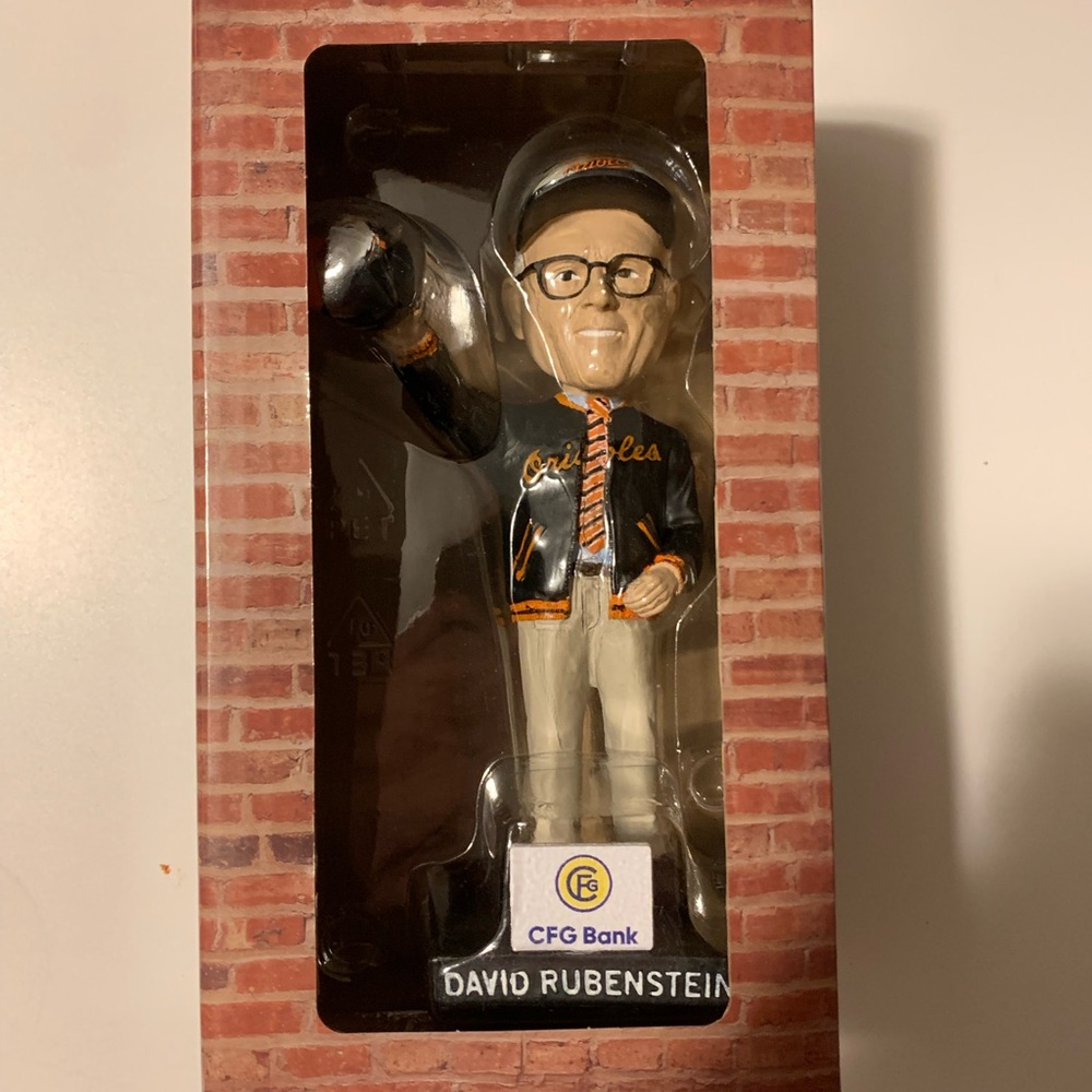 David Rubenstein Bobblehead with Orioles Jacket